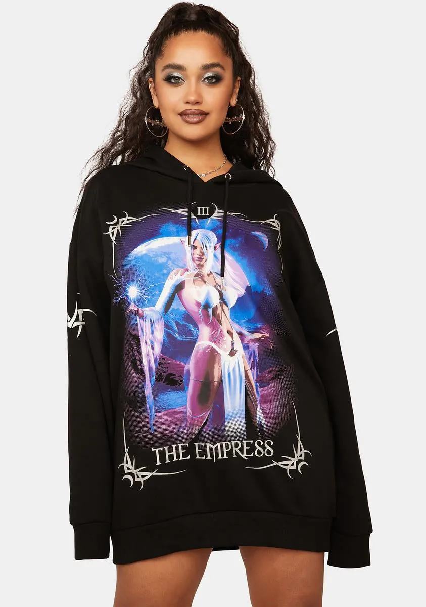 Plus Chart The Stars Graphic Hoodie sold by Dolls Kill
