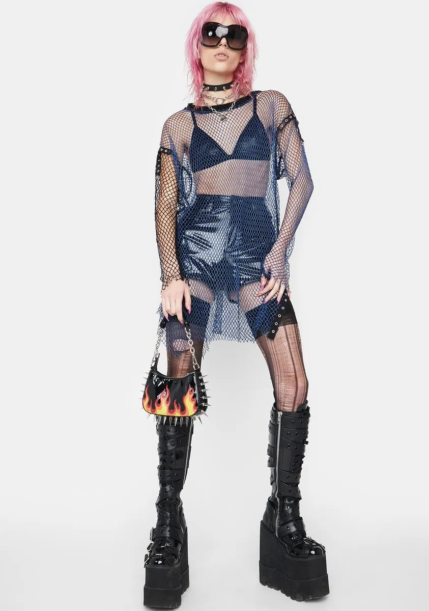 Daily Punk Perspective Network Fishnet Top sold by Dolls Kill product image thumbnail 3