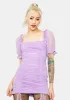 Fairy Becoming Bougie Puff Sleeve Mini Dress sold by Dolls Kill