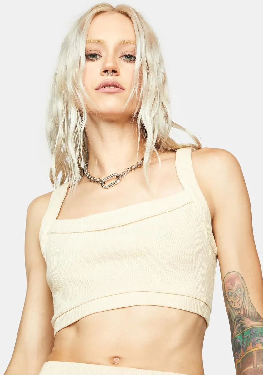 Tan Crop Top sold by Dolls Kill
