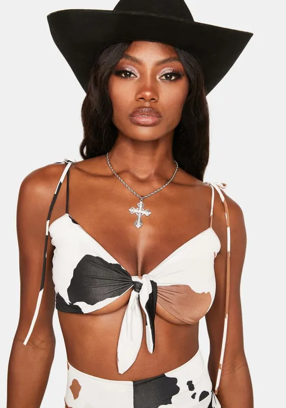 Don’t Have A Cow Crop Top sold by Dolls Kill