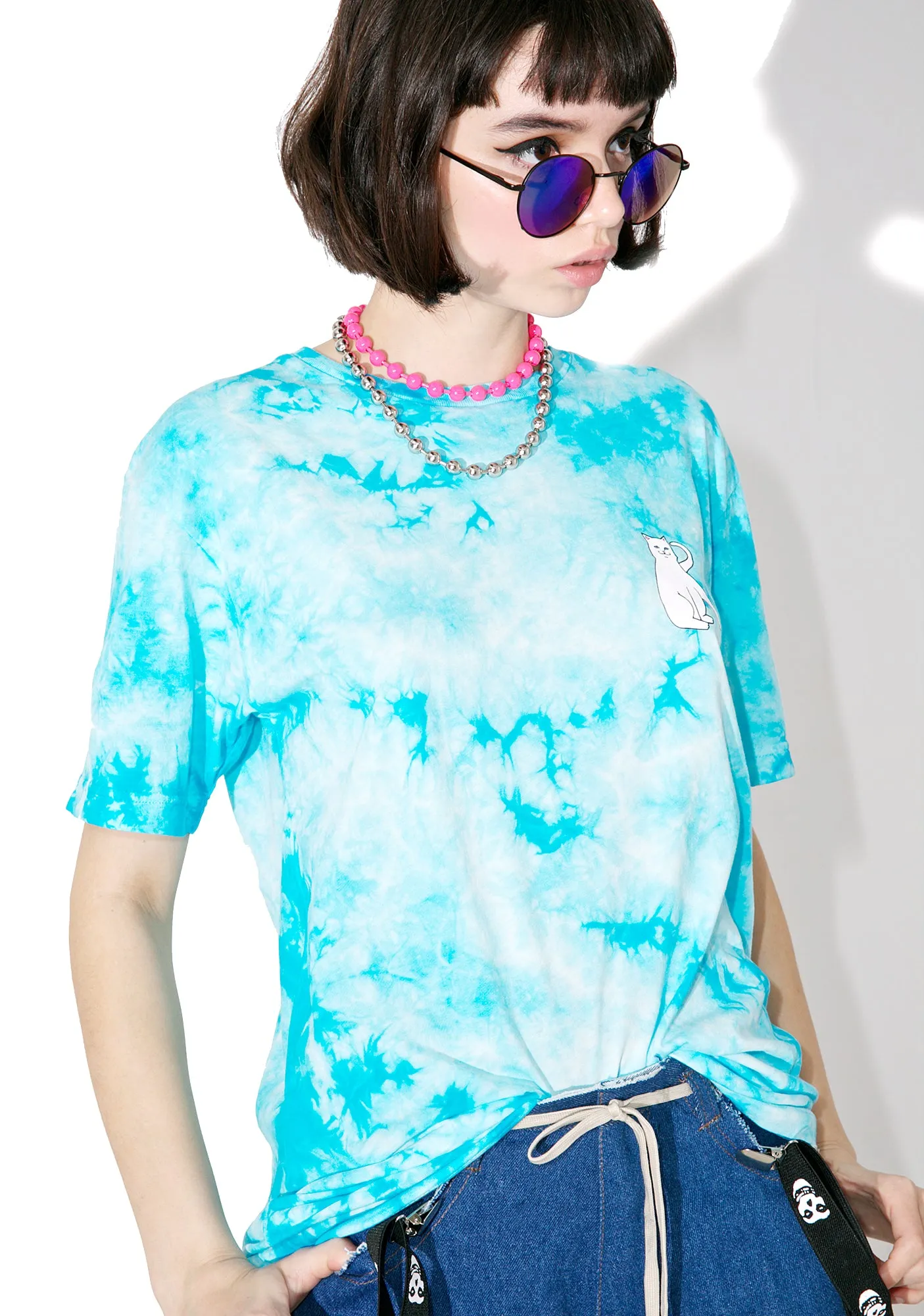Tie Dyed Cats Tee sold by Dolls Kill product image thumbnail 3