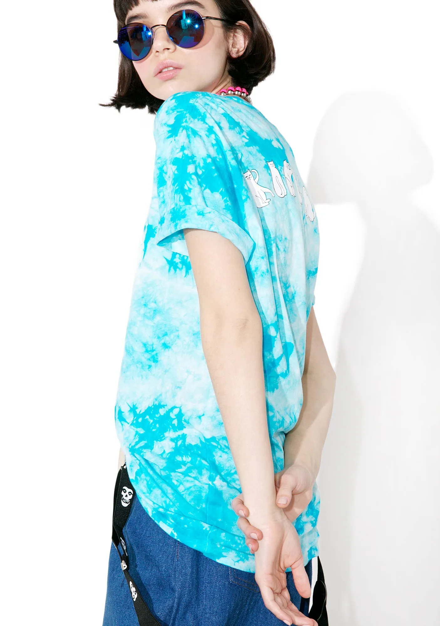 Tie Dyed Cats Tee sold by Dolls Kill product image thumbnail 4