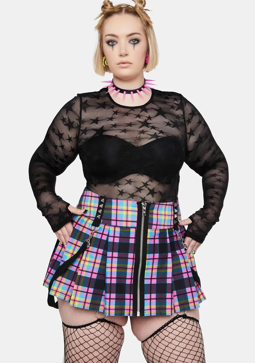 Plus Stellar Headliner Fishnet Top sold by Dolls Kill