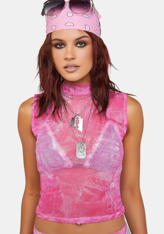 Record Breaker Mesh Top sold by Dolls Kill