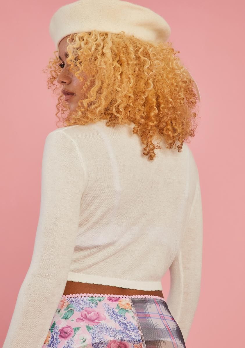 Basket Of Flowers Embroidered Cardigan sold by Dolls Kill product image thumbnail 4