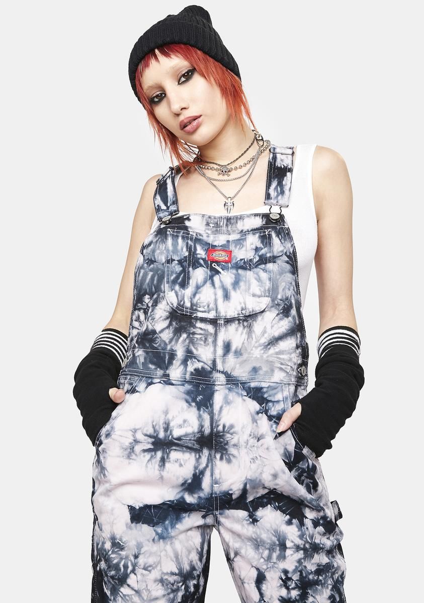 Tie Dye Overalls sold by Dolls Kill