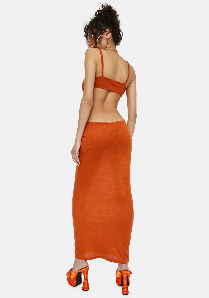 Amber Check My Style Cut Out Maxi Dress sold by Dolls Kill product image thumbnail 4