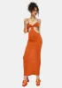 Amber Check My Style Cut Out Maxi Dress sold by Dolls Kill