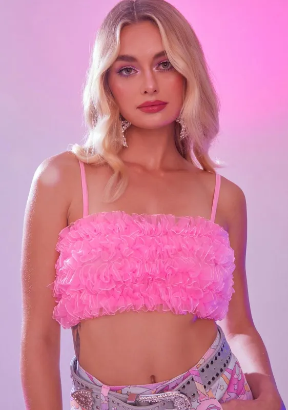 In Your Fantasies Ruffle Crop Top sold by Dolls Kill