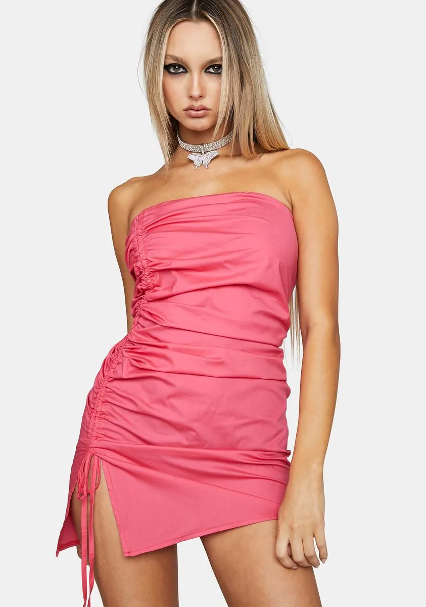 Kiss Only You Ruched Mini Dress sold by Dolls Kill