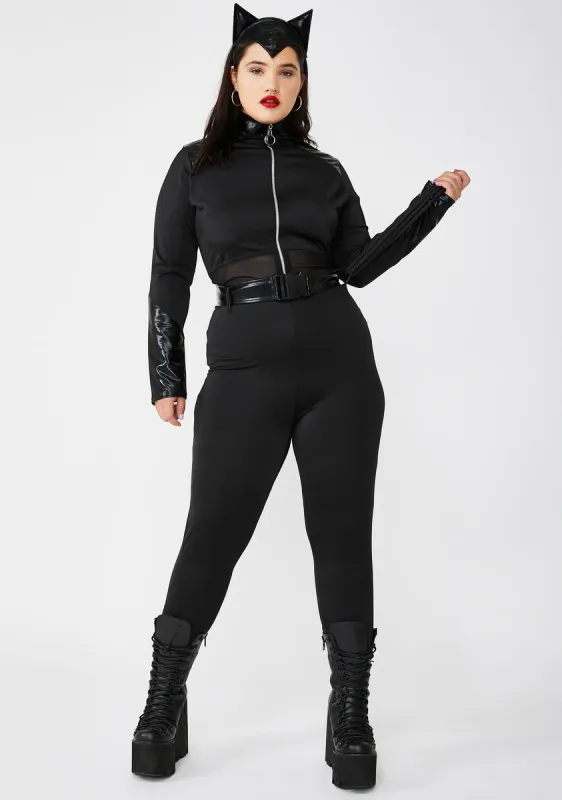 Wild Purrfect Predator Catsuit Set sold by Dolls Kill