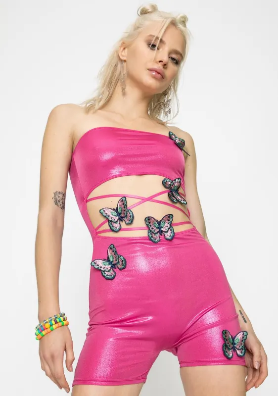 Fairytale Meadow Cut-Out Romper sold by Dolls Kill