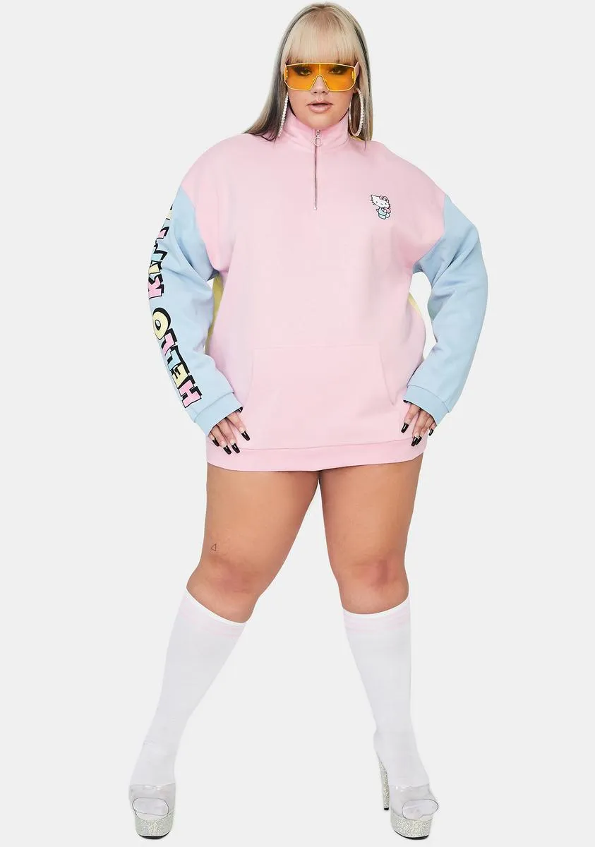 Plus Hello Kitty Color Contrast Panel Sweatshirt sold by Dolls Kill product image thumbnail 3