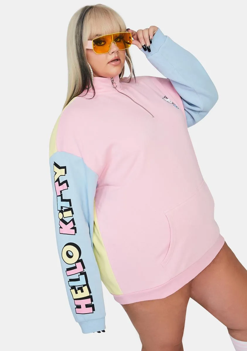 Plus Hello Kitty Color Contrast Panel Sweatshirt sold by Dolls Kill product image thumbnail 4