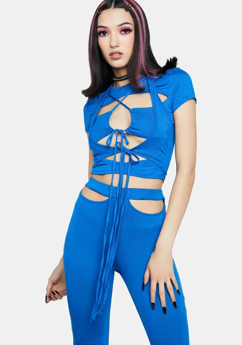 Royal New Flame Pant Set sold by Dolls Kill