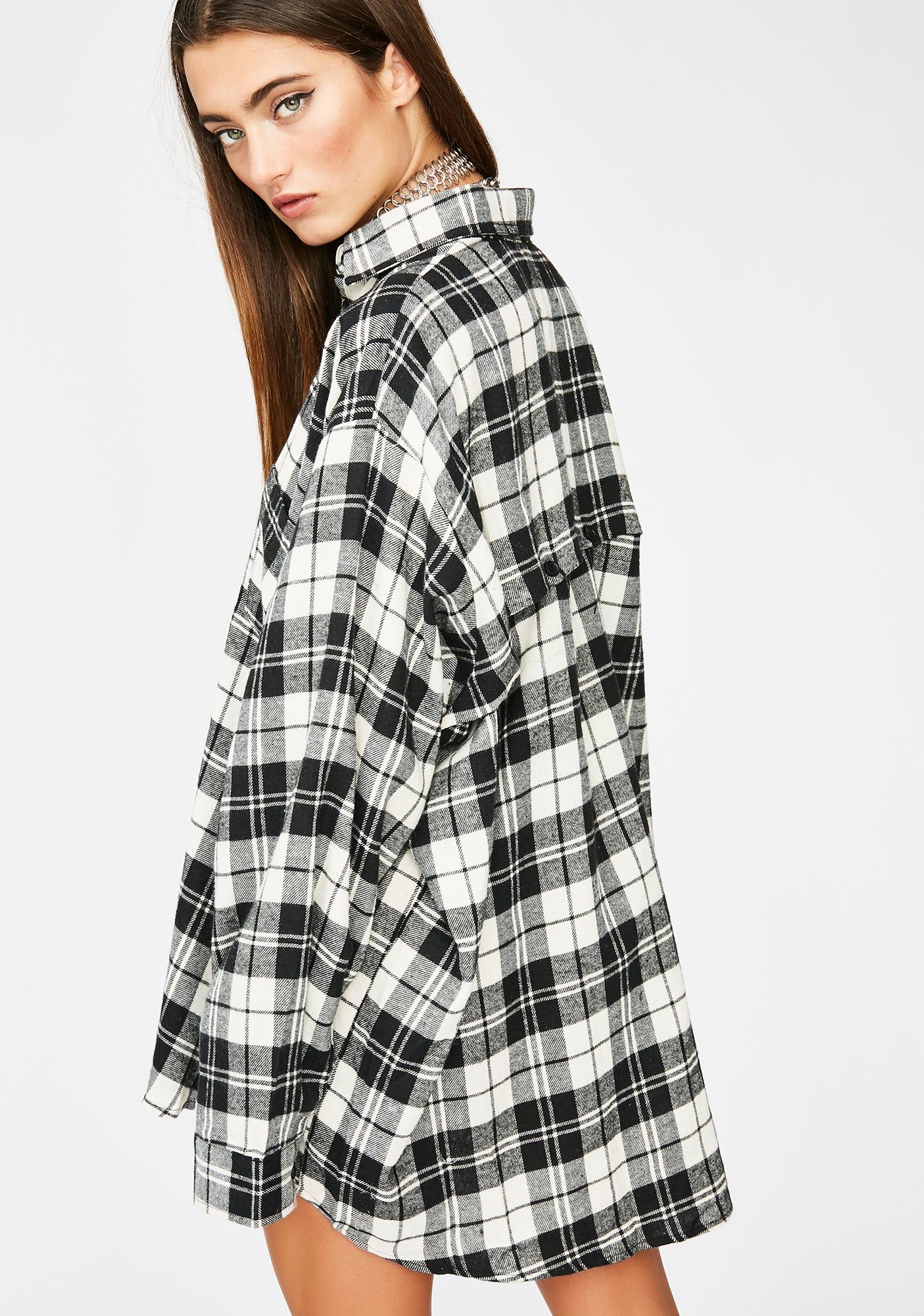 Midnight Flexin Hard Flannel Top sold by Dolls Kill product image thumbnail 4