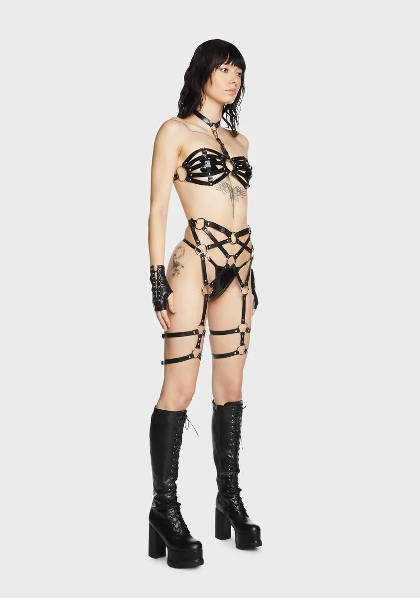 Cage Vegan Leather Bra sold by Dolls Kill product image thumbnail 2