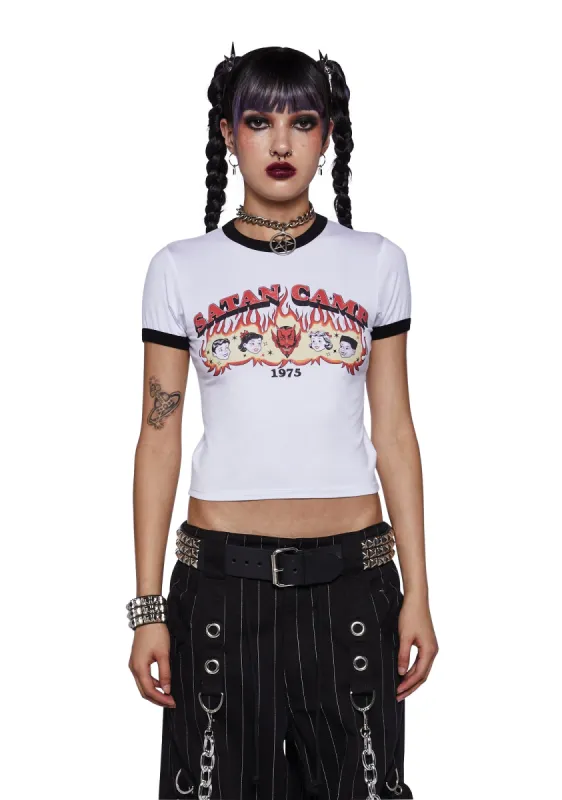 Gone Camping Ringer Tee sold by Dolls Kill