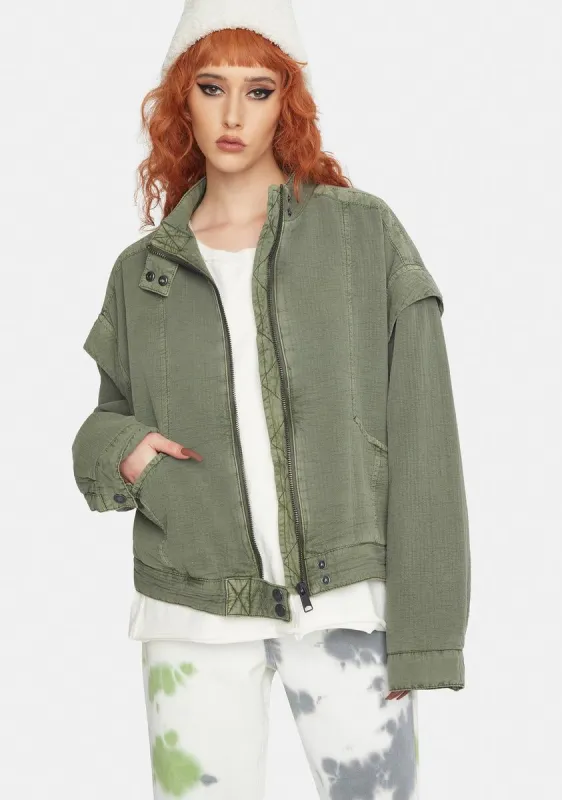 Florence Quilted Bomber Jacket made by Free People
