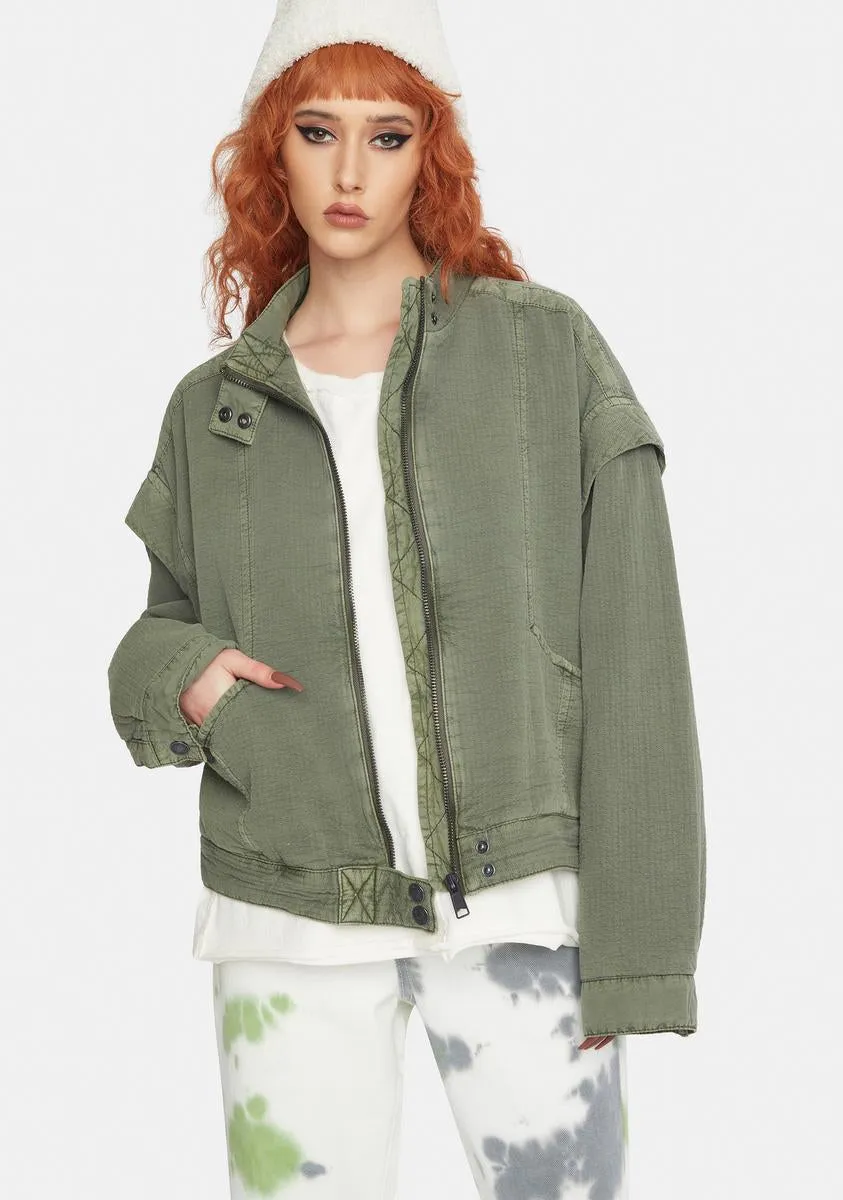 Florence Quilted Bomber Jacket sold by Dolls Kill