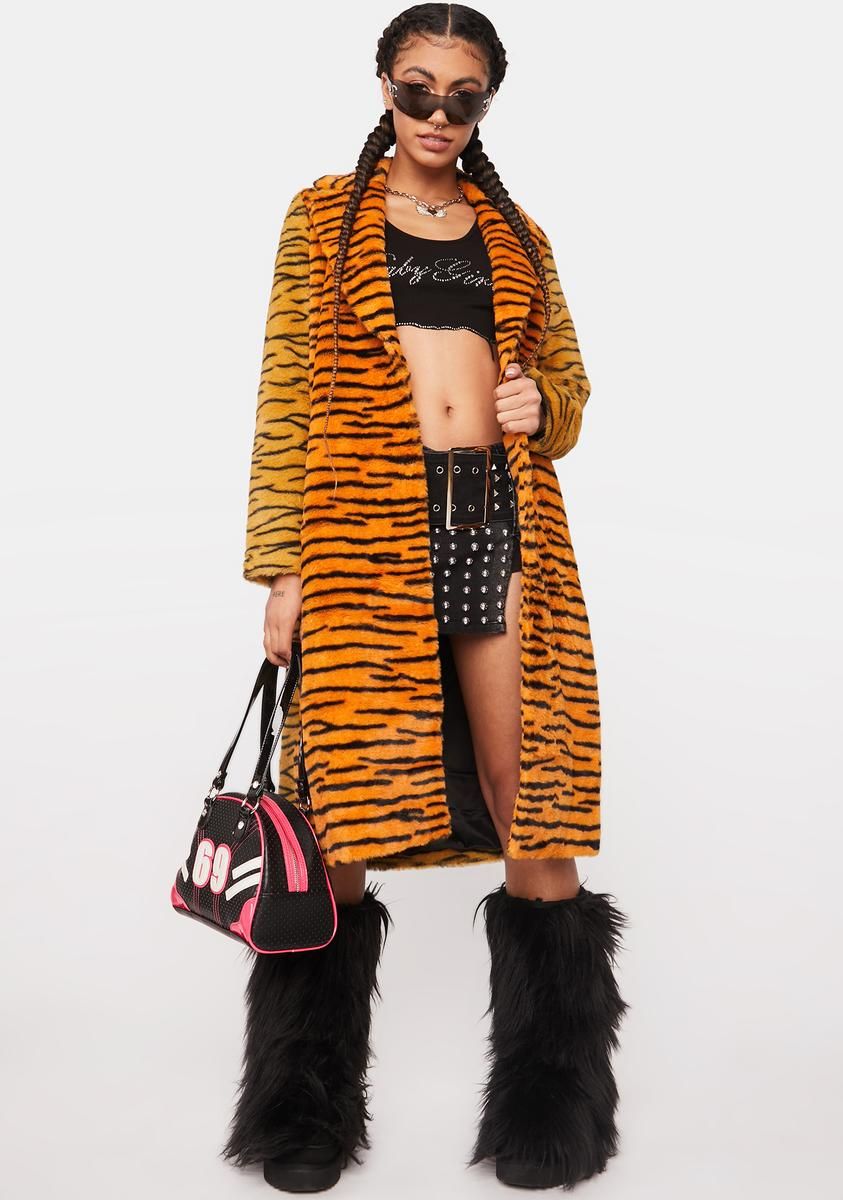 Tiger Faux Fur Coat sold by Dolls Kill product image thumbnail 3