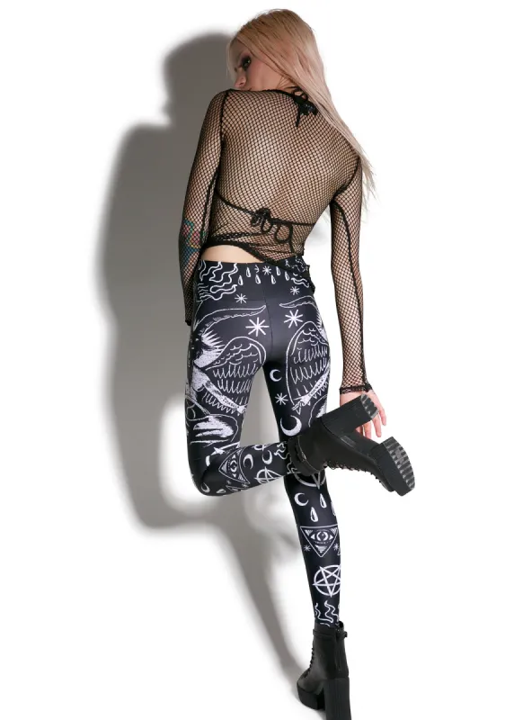 Addicted To Darkness Leggings sold by Dolls Kill