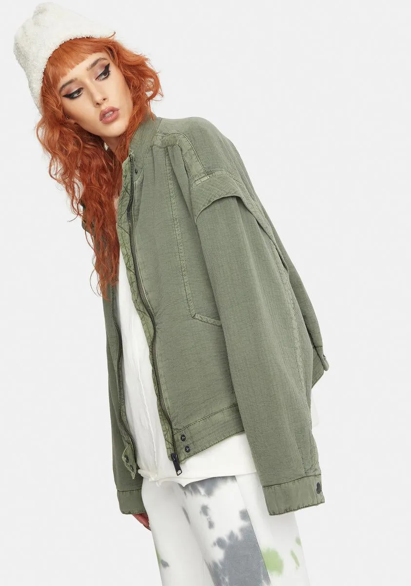 Florence Quilted Bomber Jacket sold by Dolls Kill product image thumbnail 2