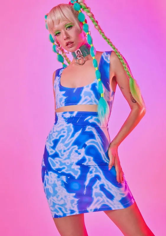 Blue Waves Mini Dress sold by Dolls Kill