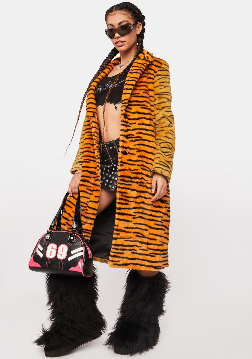 Tiger Faux Fur Coat sold by Dolls Kill product image thumbnail 2