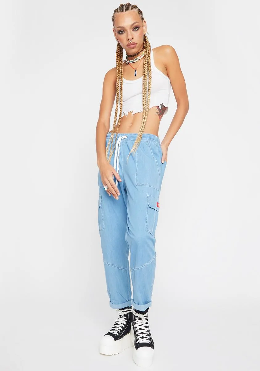 Light Stone Wash Cuffed Pants sold by Dolls Kill product image thumbnail 3