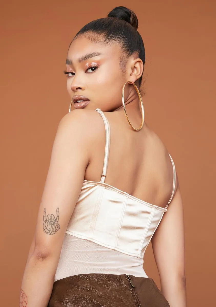 Champagne Touch Satin Bodysuit sold by Dolls Kill product image thumbnail 4