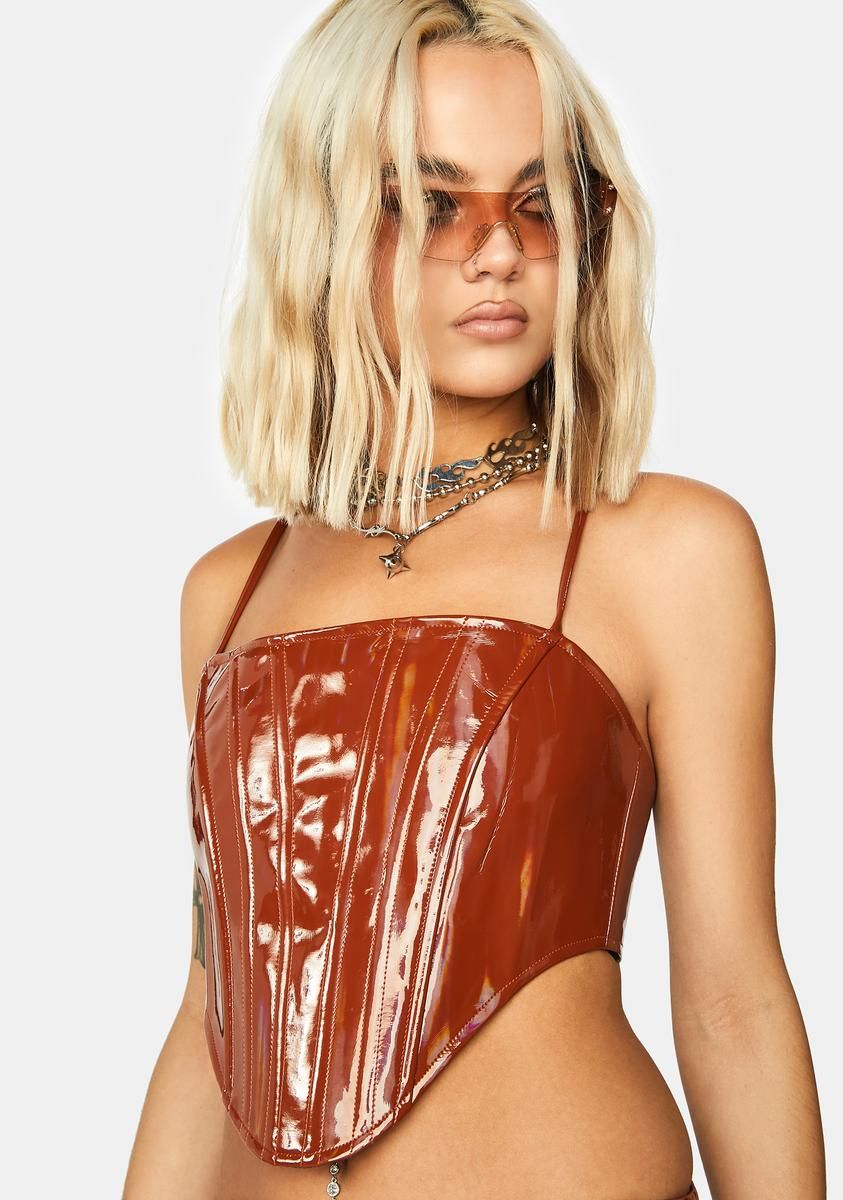 Mimi Patent Corset Top sold by Dolls Kill product image thumbnail 2