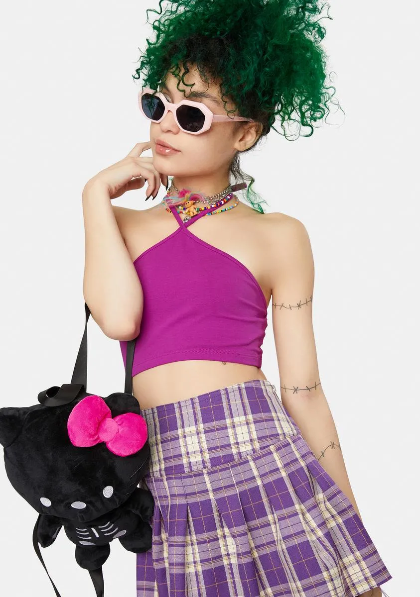 Magenta What I Saw Halter Top sold by Dolls Kill product image thumbnail 2