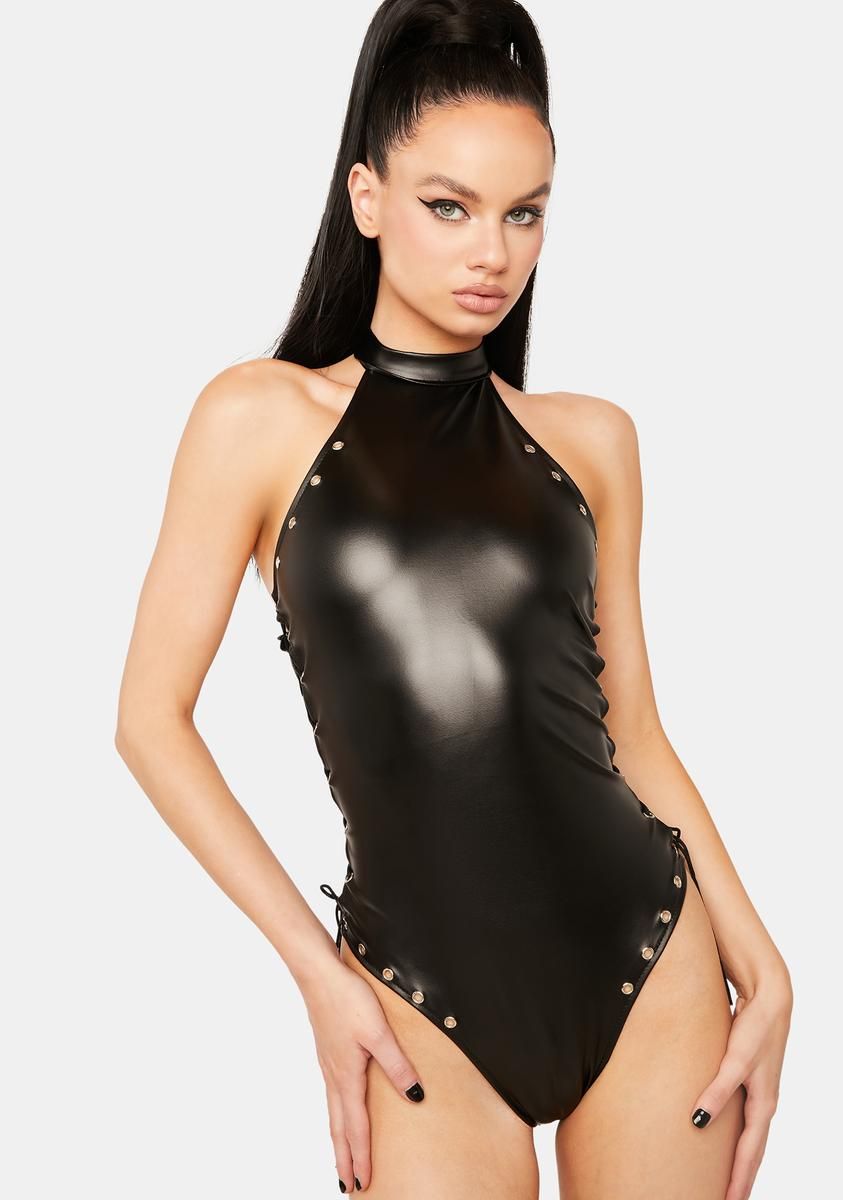 Midnight Meetup Vegan Leather Bodysuit sold by Dolls Kill