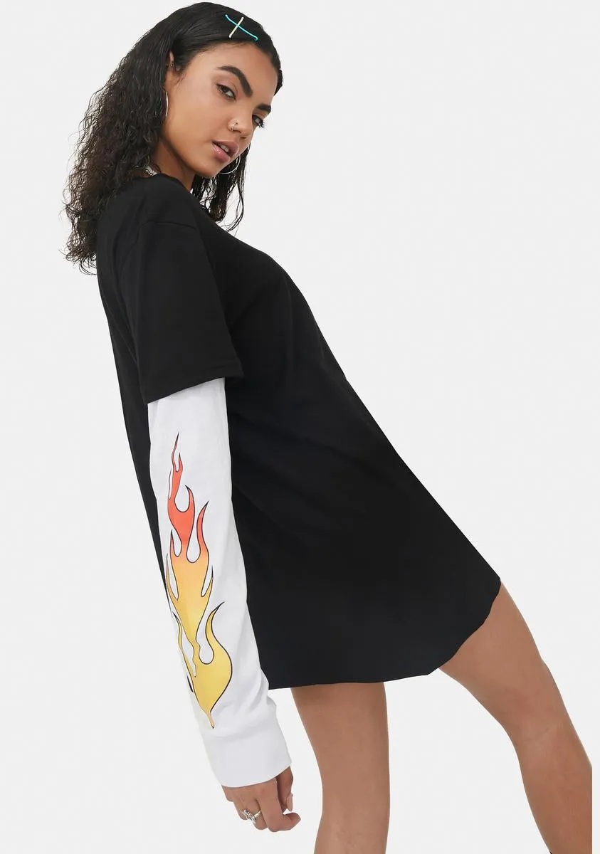 Cherry Hot Long Sleeve Graphic Tee sold by Dolls Kill product image thumbnail 4