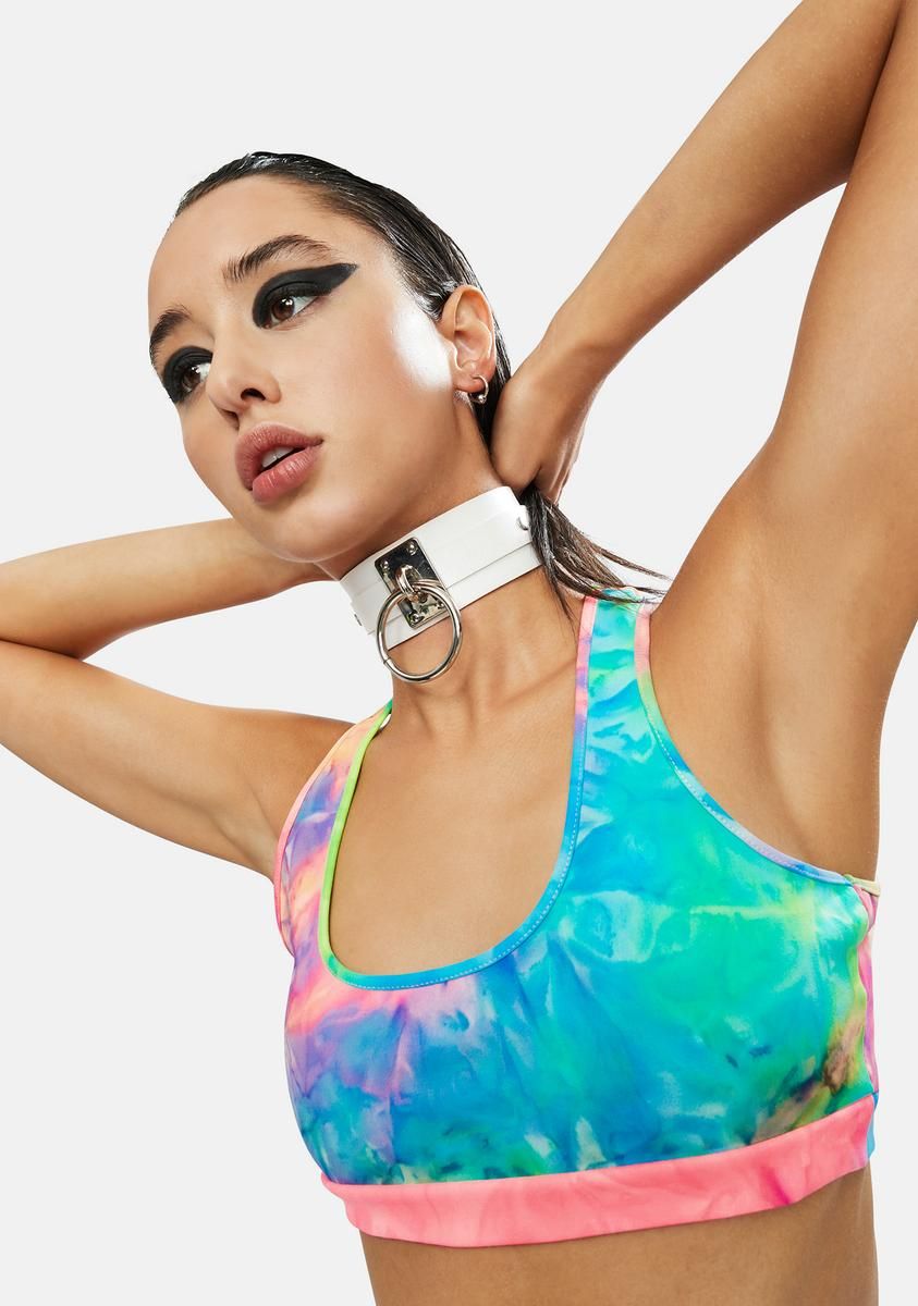 Under The Sun Racerback Sports Bra sold by Dolls Kill