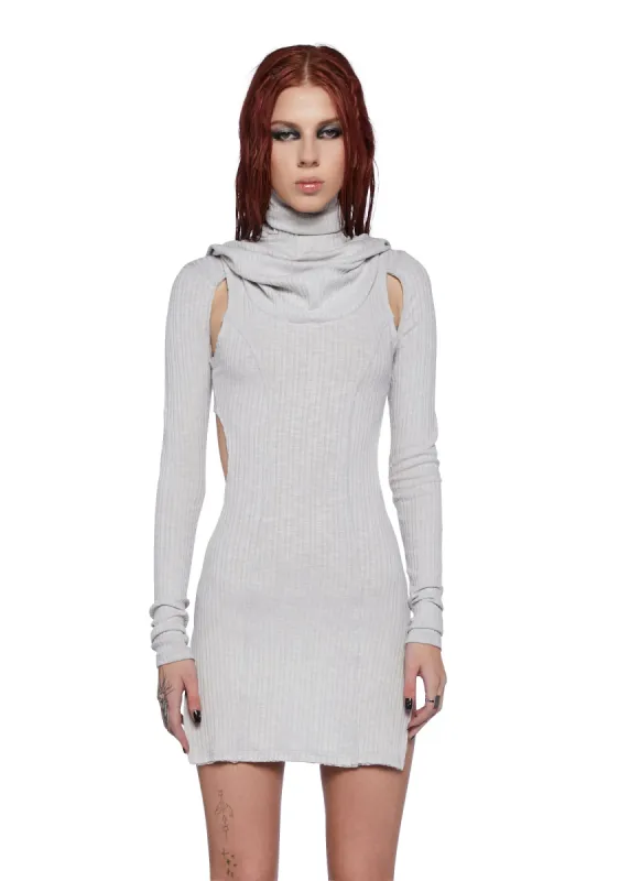 Fader Cut Out Hooded Mini Dress sold by Dolls Kill