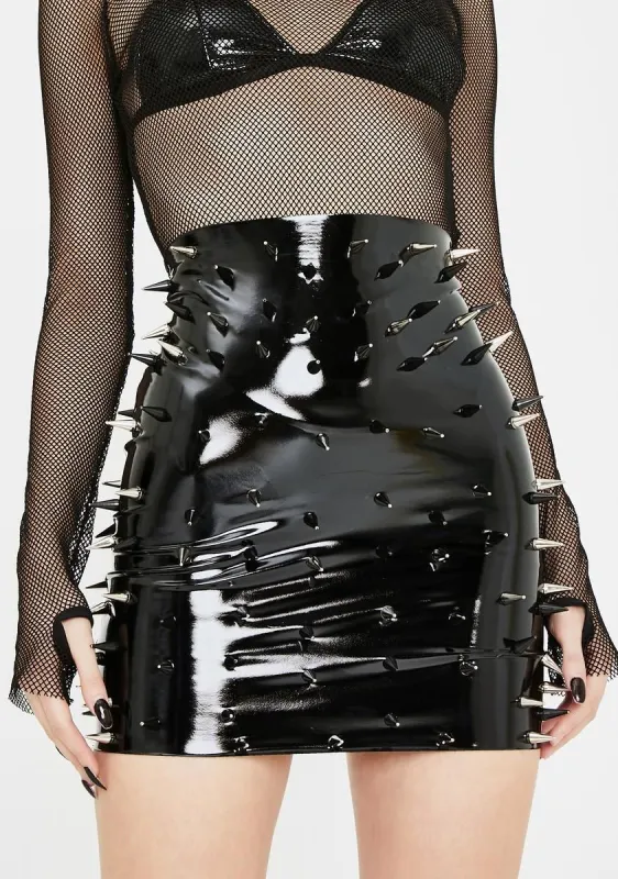 Detonate Studded Mini Skirt sold by Dolls Kill