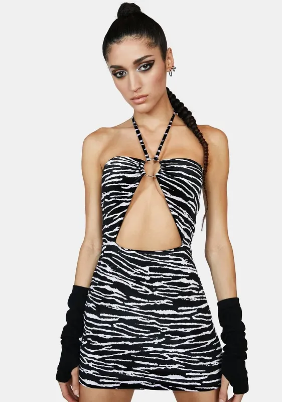 Zebra Crossing Kora Mini Dress sold by Dolls Kill