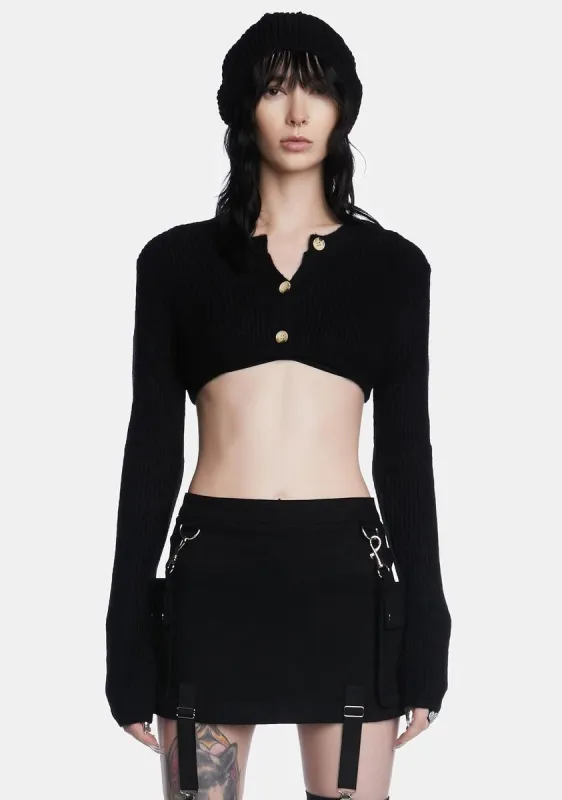 Midnight Time To Twirl Crop Cardigan sold by Dolls Kill