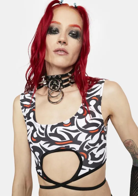 Lizzy Wrap Crop Top sold by Dolls Kill