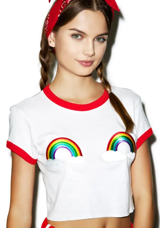 Over It Ringer Crop sold by Dolls Kill