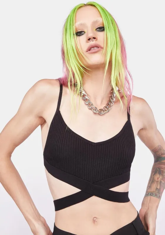Night Up The Game Crop Tank sold by Dolls Kill