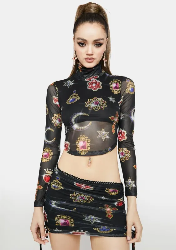You're A Gem Mesh Top sold by Dolls Kill