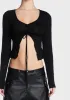 Della Tie Front Top sold by Dolls Kill