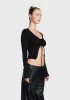 Della Tie Front Top sold by Dolls Kill