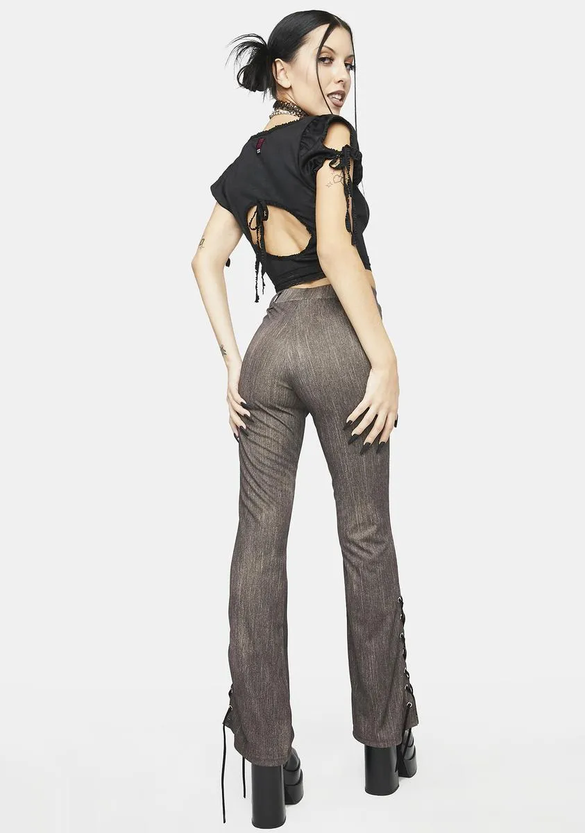 Brown Grunge Pants sold by Dolls Kill product image thumbnail 4