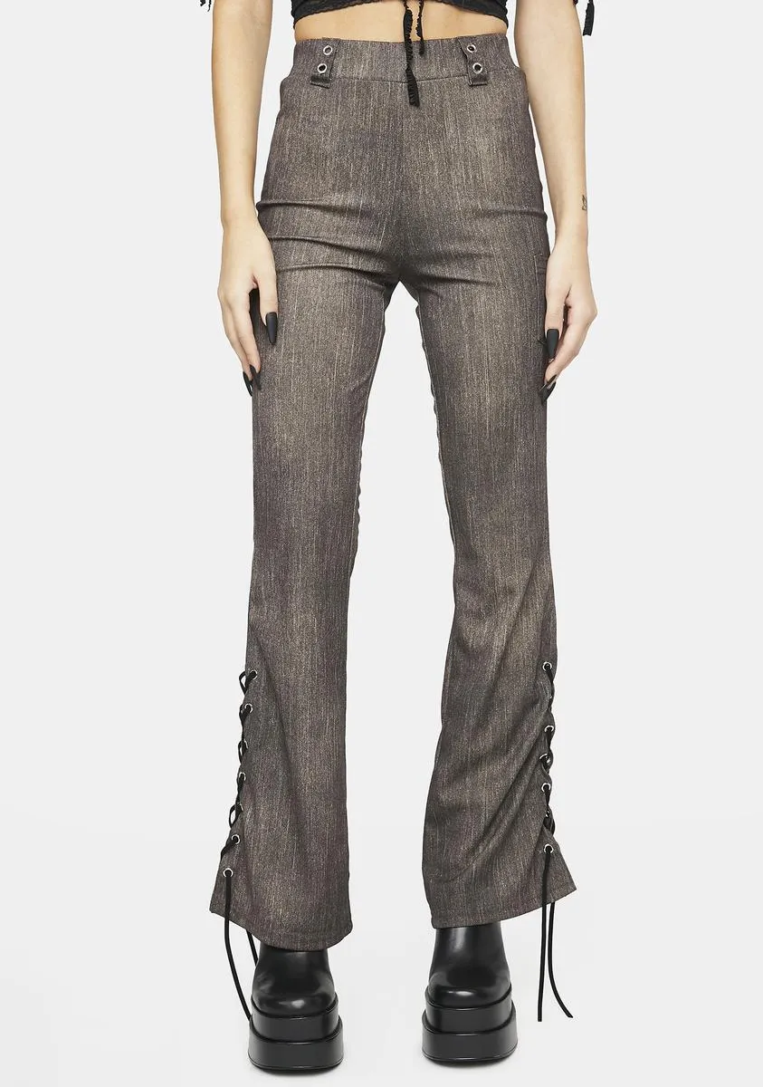Brown Grunge Pants sold by Dolls Kill
