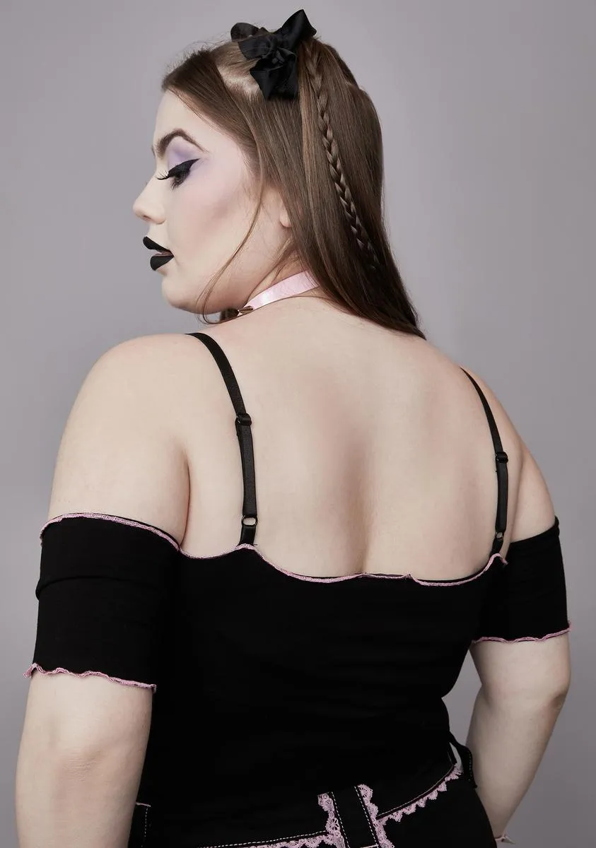 Plus Wake The Departed Off Shoulder Top sold by Dolls Kill product image thumbnail 4